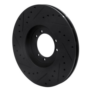 Hummer H1 Brake Rotor (1) - Rear RightFront Right - R1 Concepts - Drilled & Slotted - Black - `96-`06